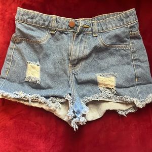 Ripped Denim shorts